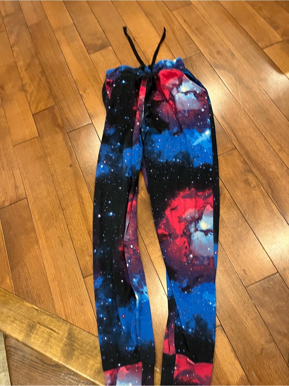 Ardene Galaxy Print Leggings - Blue & Red